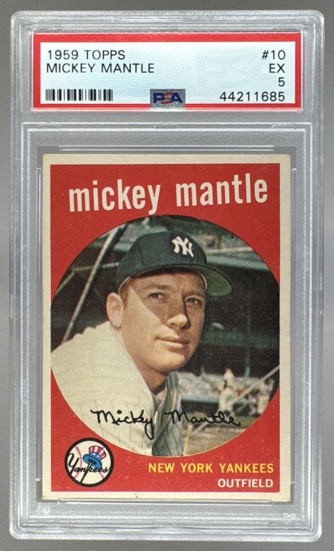 44211685 Mickey Mantle 1959 Topps #10 PSA 5 view 1