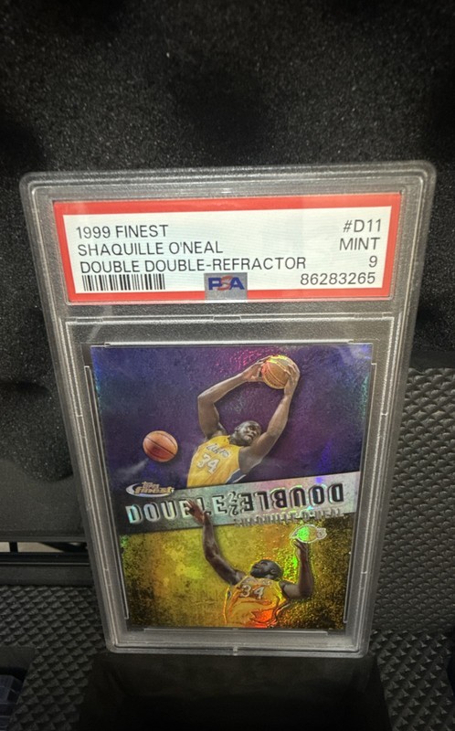 1999-00 Topps Finest - Double Double Shaquille O'Neal #D11 Refractor PSA 9