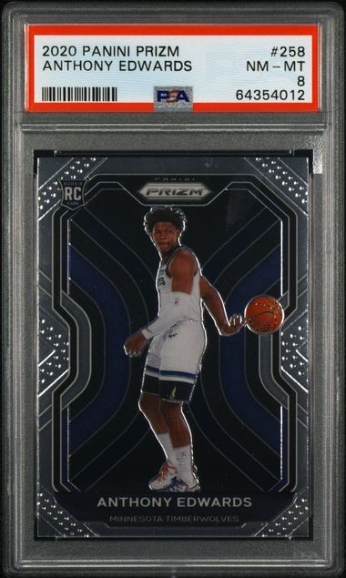 2020-21 Panini Prizm - Anthony Edwards #258 PSA 8 Prizm (RC)