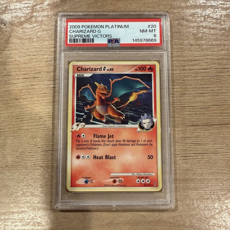 2009 Pokemon Platinum Charizard G Supreme Victors #20 PSA 8 NM-MT Card