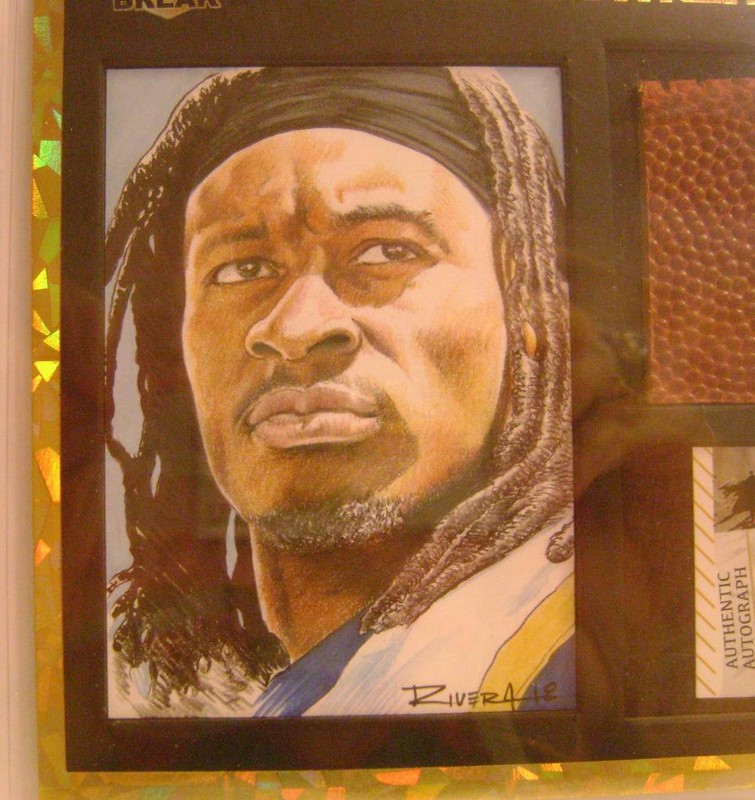 TODD GURLEY GAME USED FOOTBALL RELIC 1/1 AUTO BECKETT 10 THE BAR MEMENTOS 2018 view 2