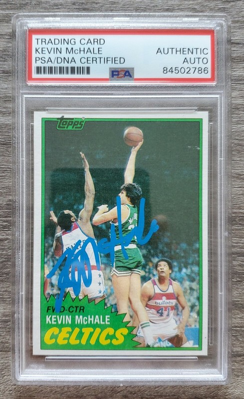 Kevin McHale Signed 1981 Topps Basketball Rookie Card #75 RC Celtics AUTO PSA
