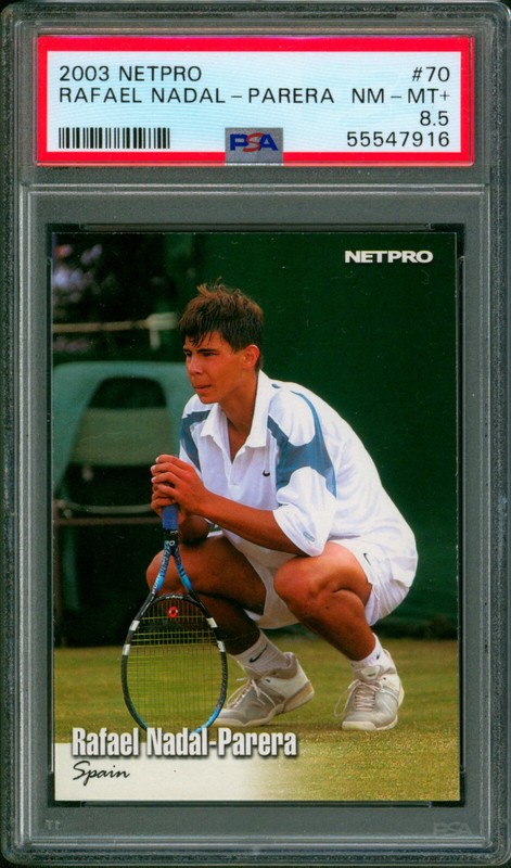 2003 NetPro Tennis RAFAEL NADAL-PARERA #70 Rookie Card Spain RC NM-Mint+ PSA 8.5