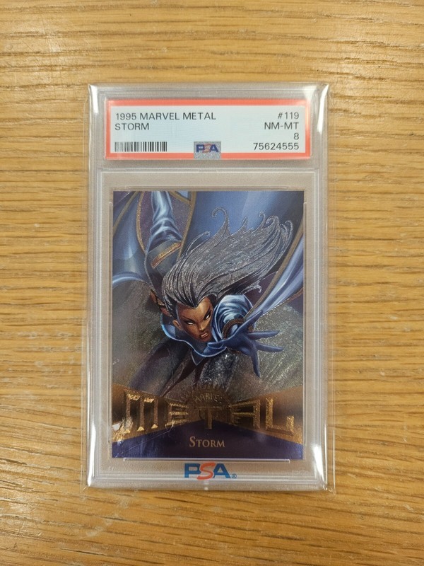 1995 Marvel Metal #119 Storm Non-Sport Trading Card PSA Graded 8 NM-MT