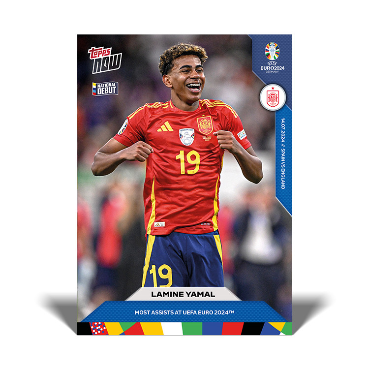 2024 Topps Now UEFA EURO Lamine Yamal #67 Rookie RC