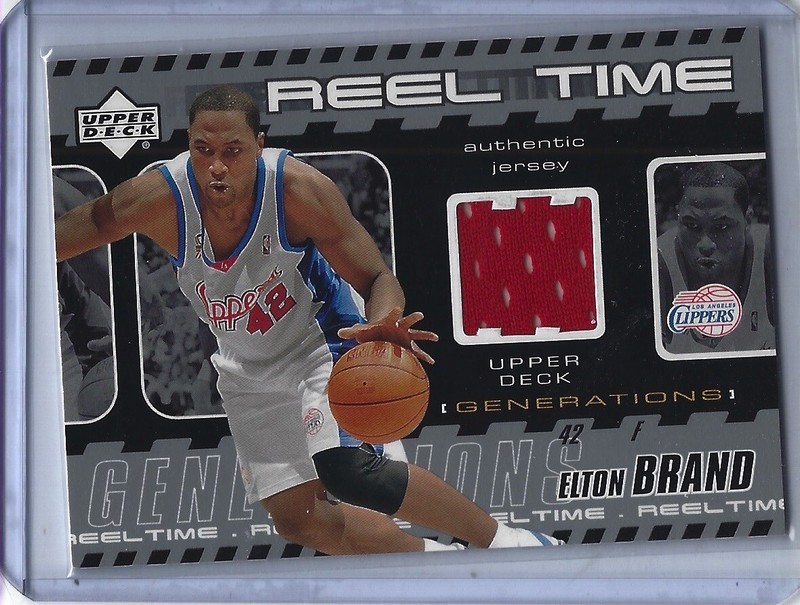 2002-03 Upper Deck Generations Elton Brand Reel Time Game Used Jersey Card