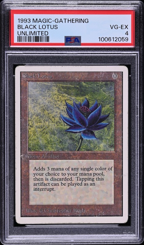 1993 Magic The Gathering Black Lotus Unlimited PSA 4 VG-EX