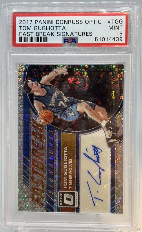2017-18 Panini Donruss Optic Fast Break Signatures Tom Gugliotta #FB-TGG PSA 9