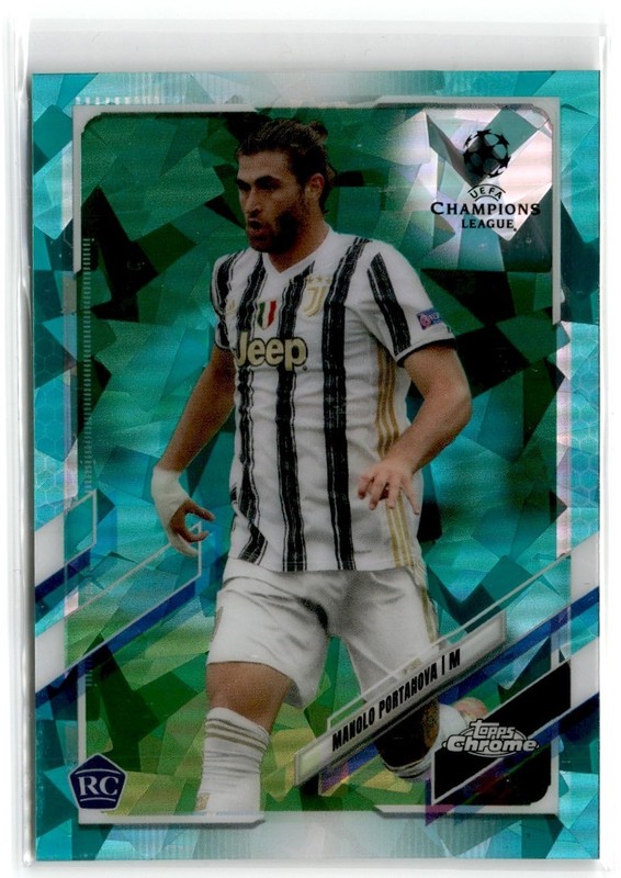 2020 TOPPS CHROME UEFA SAPPHIRE AQUA MANOLO PORTANOVA RC /150 #21
