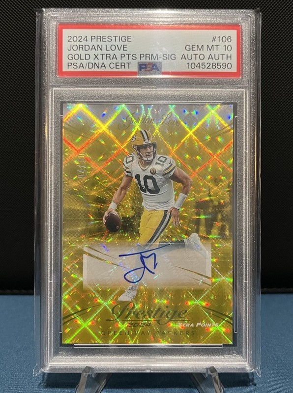 2024 Prestige Jordan Love Xtra Points Gold Auto /50 PSA 10 Gem Mint Packers 💎