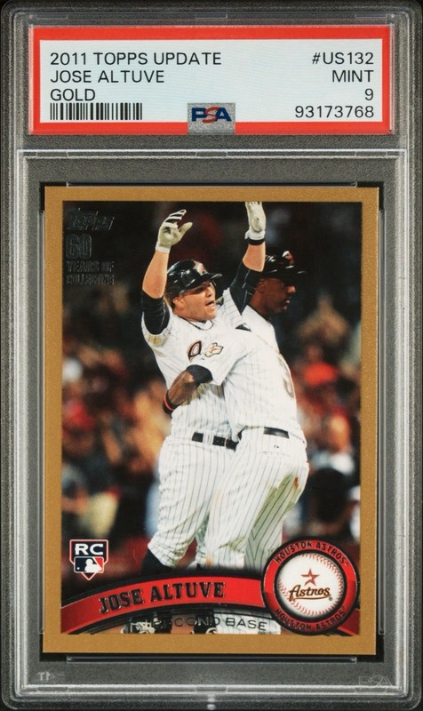 2011 Topps Update | Jose Altuve (RC) #US132 | GOLD | PSA 9