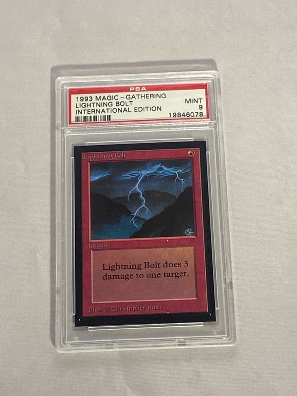 MTG Graded 9 International Edition Lightning Bolt Magic the Gathering