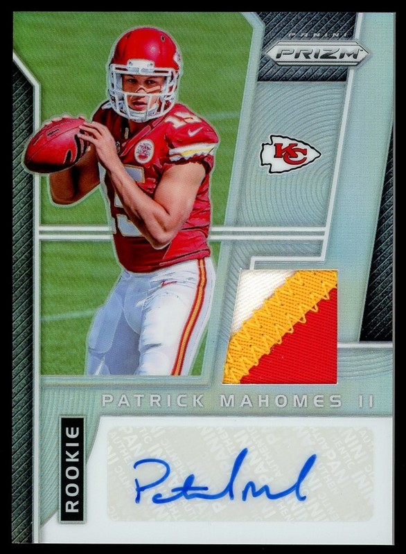 Patrick Mahomes 2017 Panini Prizm Rookie Patch Auto 3 Color Patch RPA 76/99 RC