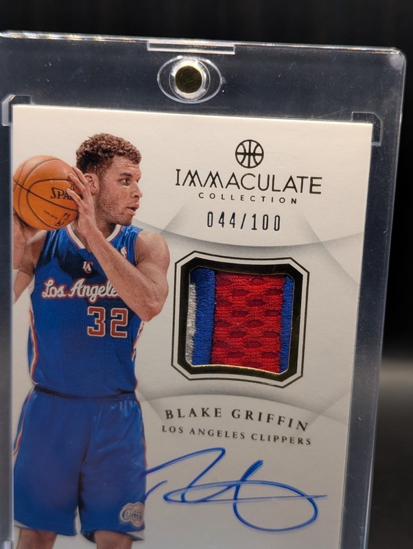 2012-13 Panini Immaculate Blake Griffin Game Used Patch Auto /100 1st Year Immac view 2