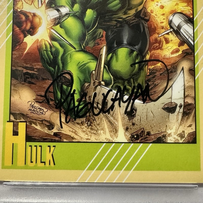 2013 Marvel Fleer Retro '91 MU #7 Hulk Carlo Pagulayan AUTO PSA 10 RARE POP 3 view 2