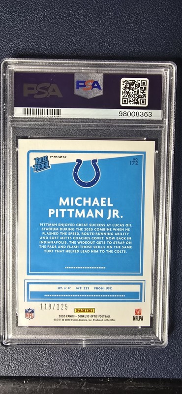 Michael Pittman Jr.  2020 Rated Rookie Silver Circles 119/125  view 2