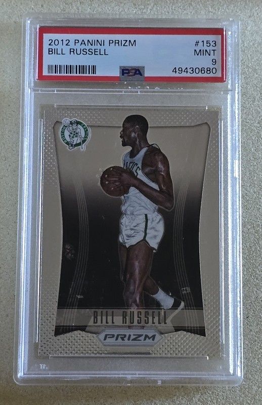 2012-13 Panini Prizm BILL RUSSELL Boston Celtics #153 PSA 9 Mint view 1