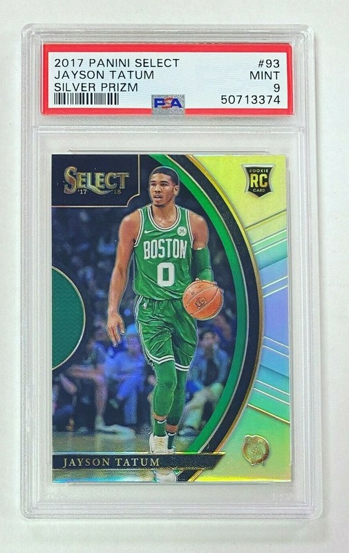 2017-18 Panini Select Jayson Tatum #93 Concourse Silver Prizm PSA 9 Rookie RC