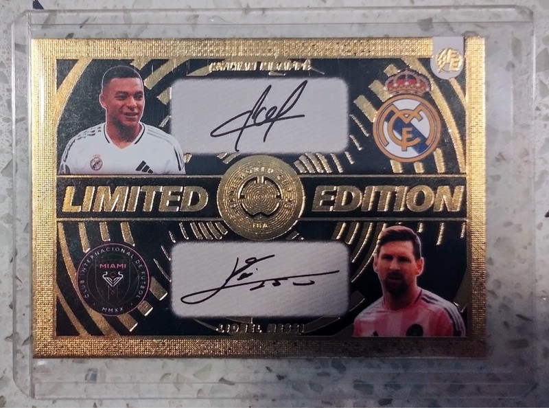 2025 FIFA CLUB WORLD CUP FE Card KYLIAN MBAPPE - LIONEL MESSI Printed Auto 🟡🟡