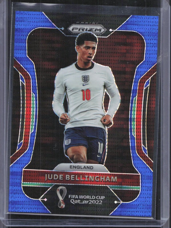 2022 Panini Prizm FIFA World Cup #90 Jude Bellingham Blue Breakaway #/49