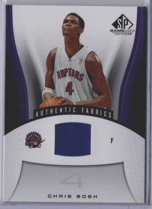 2006-2007 SP Game Used Basketball Chris Bosh Raptors Game Used Jersey Card