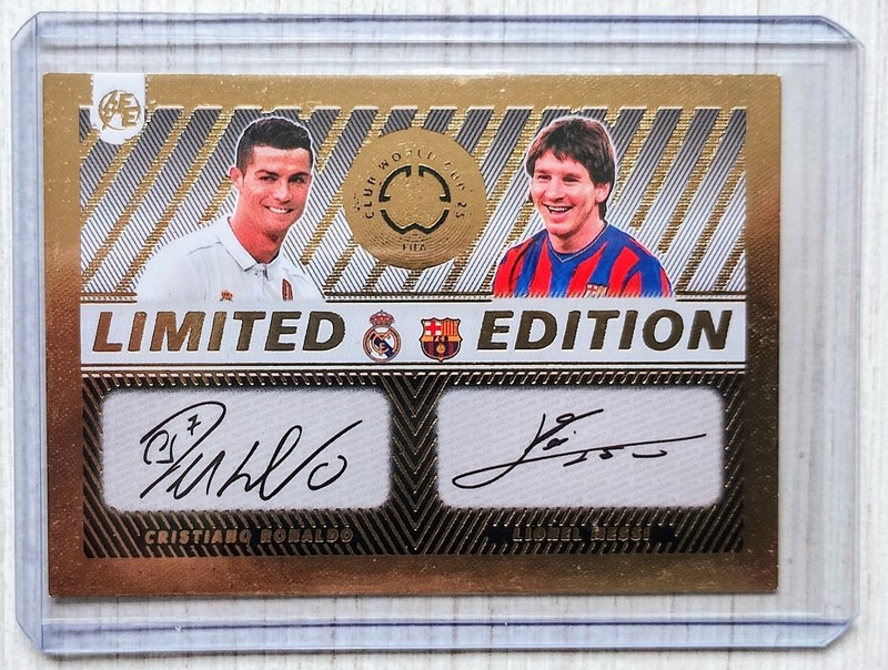 2025 FIFA CLUB WORLD CUP FE Card CRISTIANO RONALDO & LIONEL MESSI Printed Auto🟡