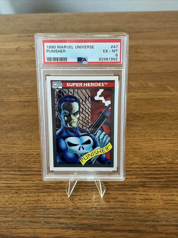 1990 Impel Marvel Universe #47 Punisher Graded PSA 6 Card Grading Grade