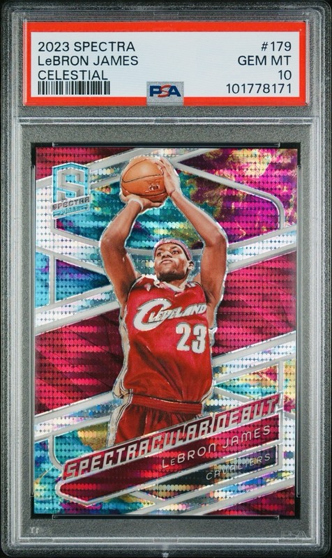 2023 PANINI SPECTRA LEBRON JAMES #179 CELESTIAL /125 PSA 10 POP 12