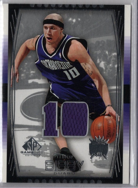 2004-05 SP Game Used Basketball Mike Bibby Kings Purple Game-Used  Jersey Card