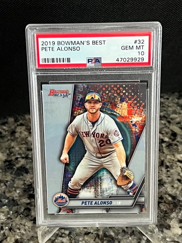 2019 Bowman's Best Pete Alonso RC Card PSA 10 GEM MINT