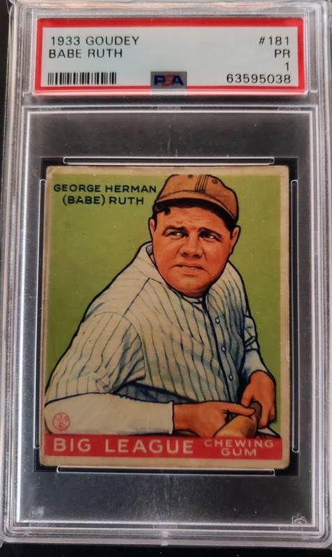1933 Goudey Babe Ruth #181 PSA 1
