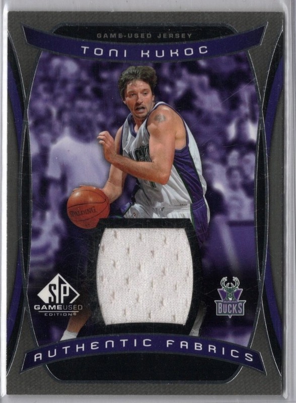 2004-05 SP Game Used Basketball Toni Kukoc Bucks Game-Used  Jersey Card