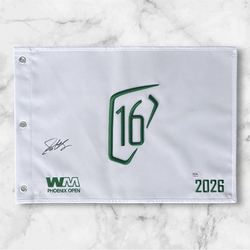 Scottie Scheffler Signed Autographed 2026 Waste Management 16 Flag PGA PSA/DNA