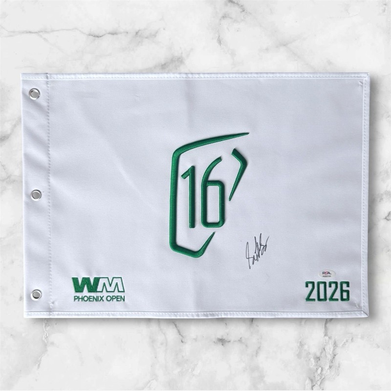 Scottie Scheffler Signed Autographed 2026 Waste Management 16 Flag PGA PSA/DNA
