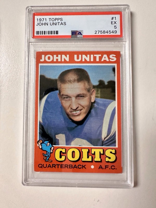 1971 Topps John Unitas EX PSA 5