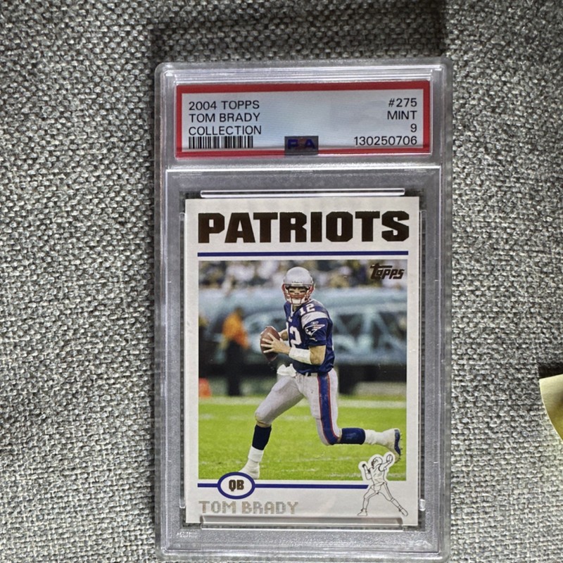 2004 Topps Tom Brady #275 Collection PSA 9 New England Patriots Football