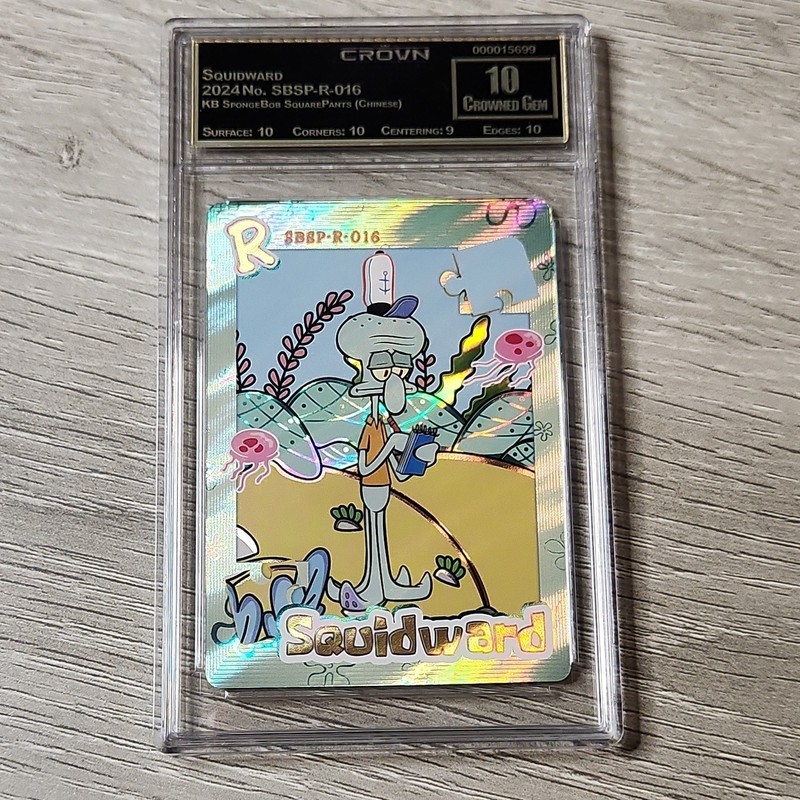KB Squidward SpongeBob 2024 Holofoil Card SBSP-R-016 Crown Graded