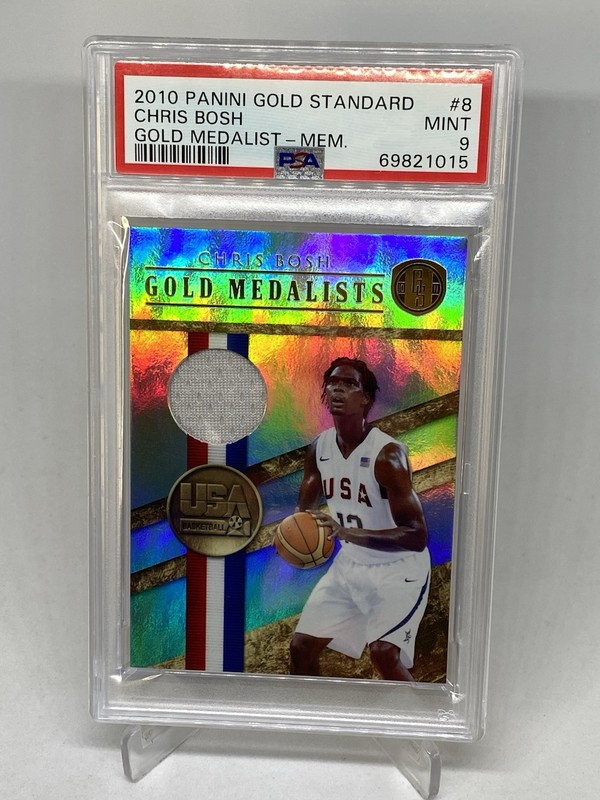 Chris Bosh  Game Worn Patch USA 2010 GOLD  Medalists Olympics PSA 9 MT POP 2