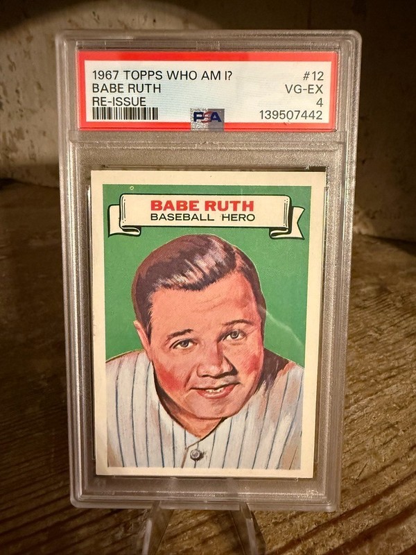 1967 Topps Babe Ruth Who Am I? Re-Issue New York Yankees #12 PSA 4