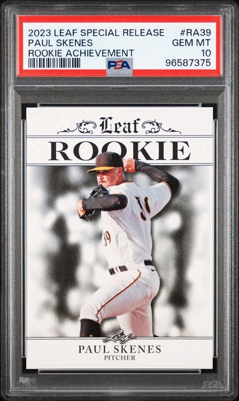2023 LEAF SPECIAL RELEASE PAUL SKENES #RA39 ROOKIE ACHIEVEMENT PSA 10