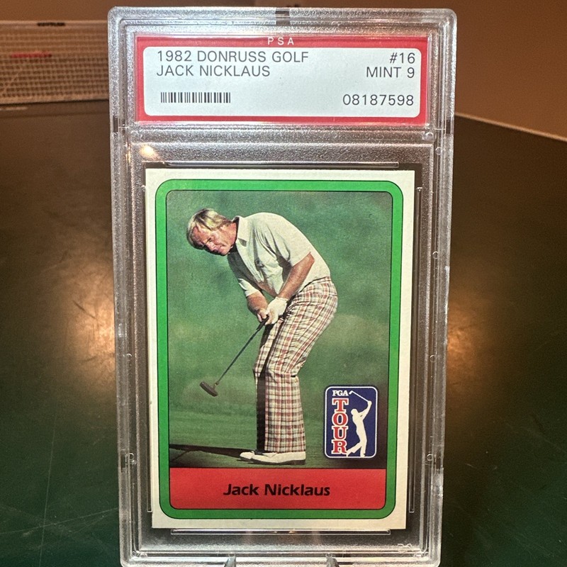 1982 DONRUSS GOLF #16 JACK NICKLAUS PSA 9 -2ND YEAR 73% RARER THAN HIS 1981 9 RC