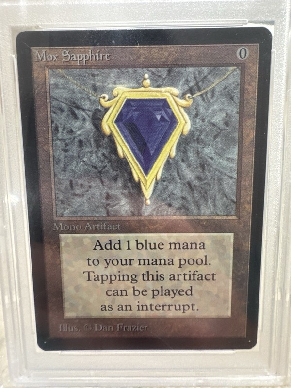 Mtg PSA 9 Beta Mox Sapphire | Magic the gathering | MINT | POWER 9 view 2