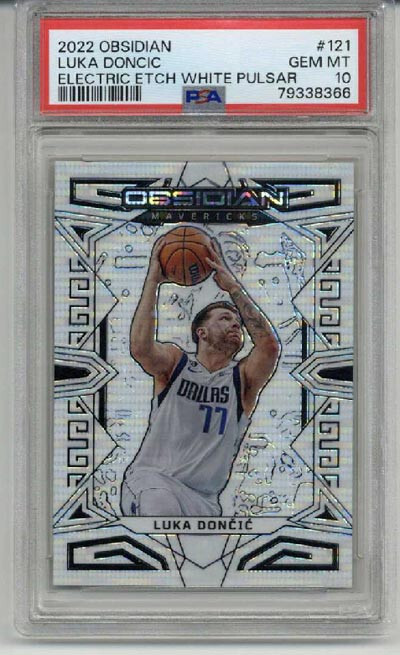 2022 PANINI OBSIDIAN ELECTRIC ETCH WHITE PULSAR #121 LUKA DONCIC PSA 10 LOW POP