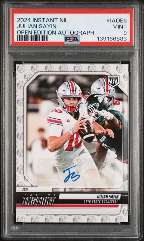 Julian Sayin 2024 Panini Instant Open Edition Autograph #IAOE6 Auto PSA 9 Mint