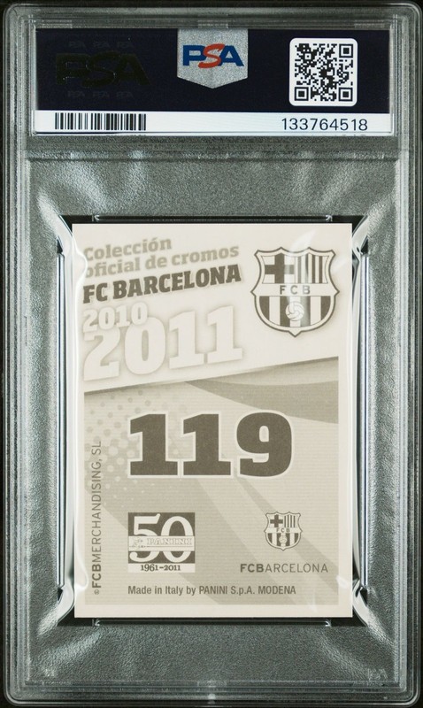 2010 Panini FC Barcelona-Autografo Lionel Messi #119 PSA 10 GEM MINT view 2