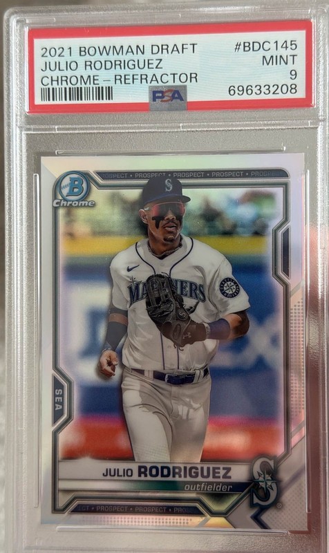 2021 Bowman Draft Julio Rodriguez Chrome Refractor PSA 9