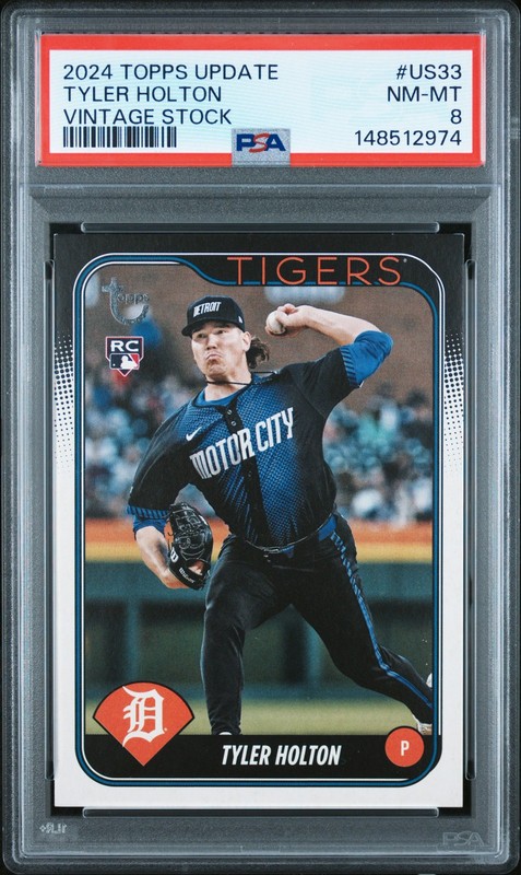 2024 Topps Update Tyler Holton Vintage Stock /99 PSA 8