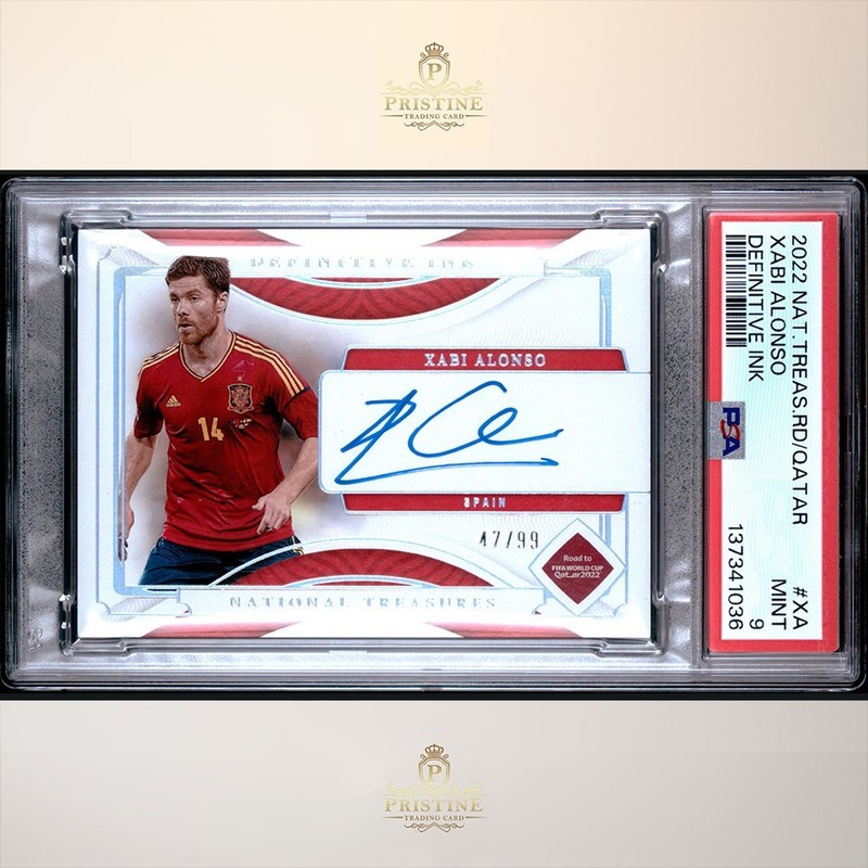XABI ALONSO 2022 National Treasures Road Qatar Definitive Ink Auto /99 PSA 9 2U
