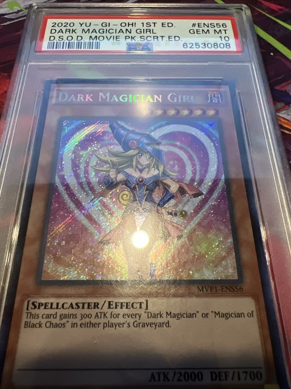 Dark Magician Girl Yugioh 2020 MVP1-ENS56 Secret Rare 1st Edition PSA 10