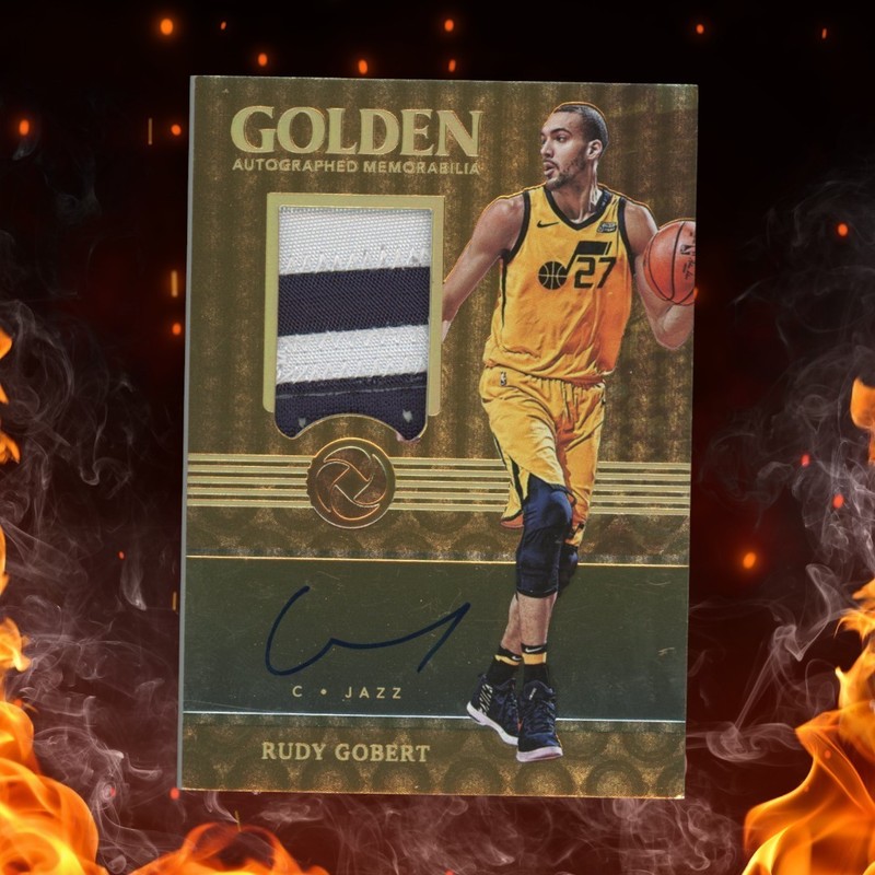2017-18 Panini Opulence RUDY GOBERT Golden Patch Auto /10 #GA-RGB